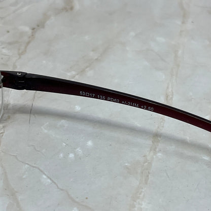 Rimless Readers 53 17 135 +2.50 Sunglasses Eyeglasses Frames TE9-G6-11