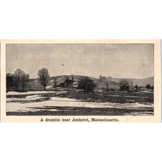 A Drumlin Near Amherst Massachusetts 1901 Engraving AF2-P4