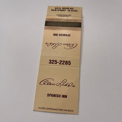 Alan Ladd's Spanish Inn Palm Springs CA Vintage Matchbook Cover TB6-MB2-1