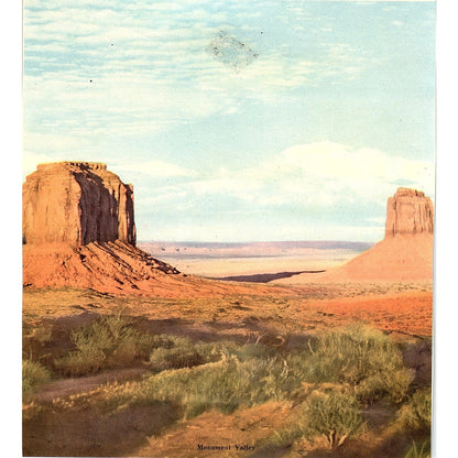 Retro Kitsch Photo of Monument Valley Vintage Art Print 7x8" V17