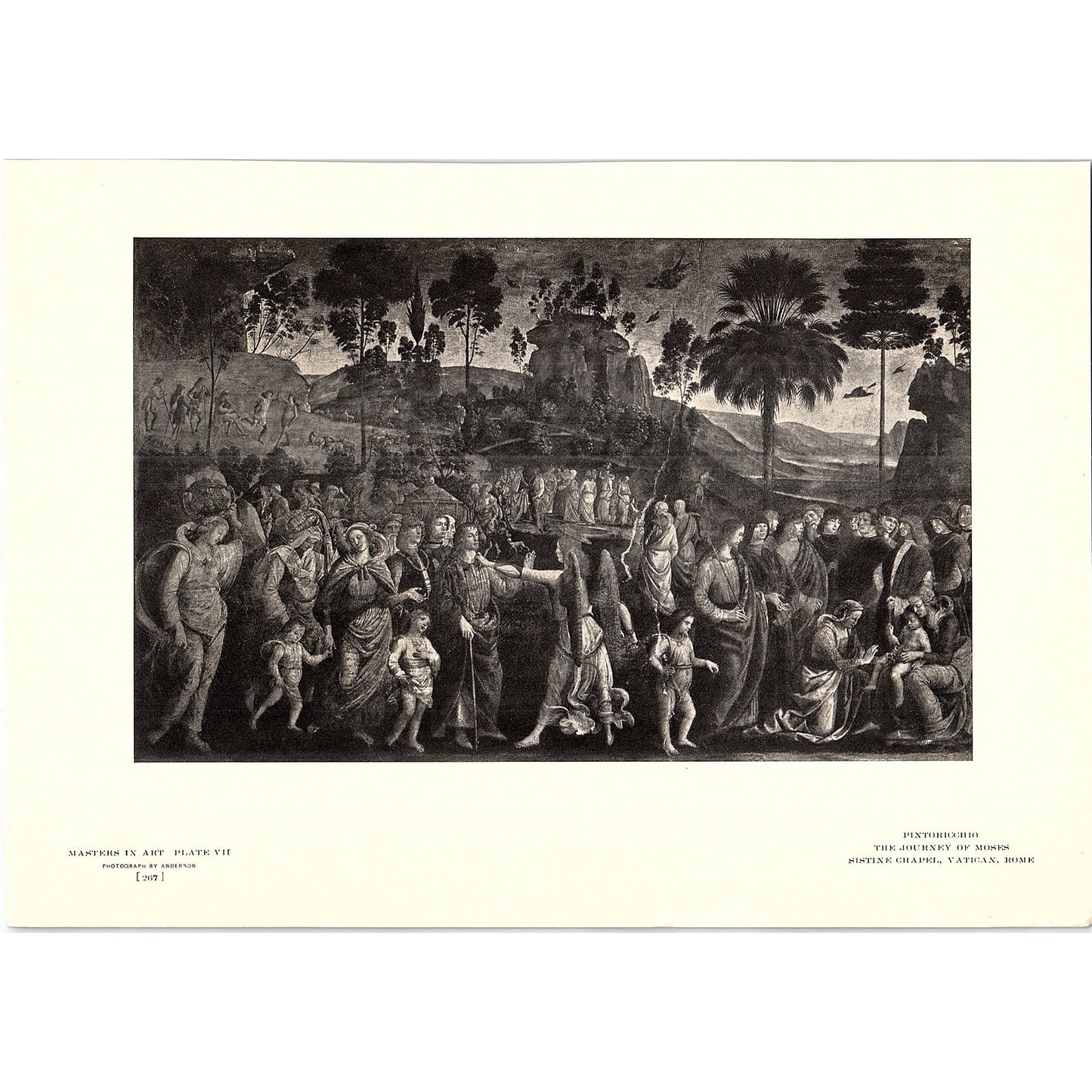 The Journey of Moses - Pinturicchio - 1904 Litho Art Print AF5-1