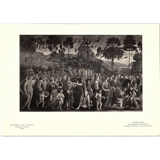 The Journey of Moses - Pinturicchio - 1904 Litho Art Print AF5-1