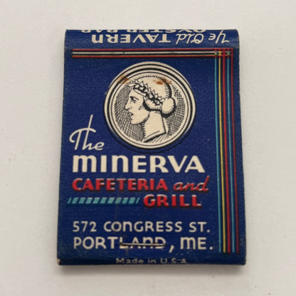 Ye Old Tavern Oyster Bar, Minerva Grill Portland ME Vtg Matchbook Cover TB8-MB-6