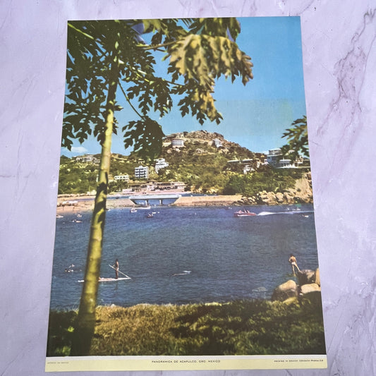 Panoramica De Acapulco Gro. Mexico Vintage Mexican 9.5x13" Art Print V21