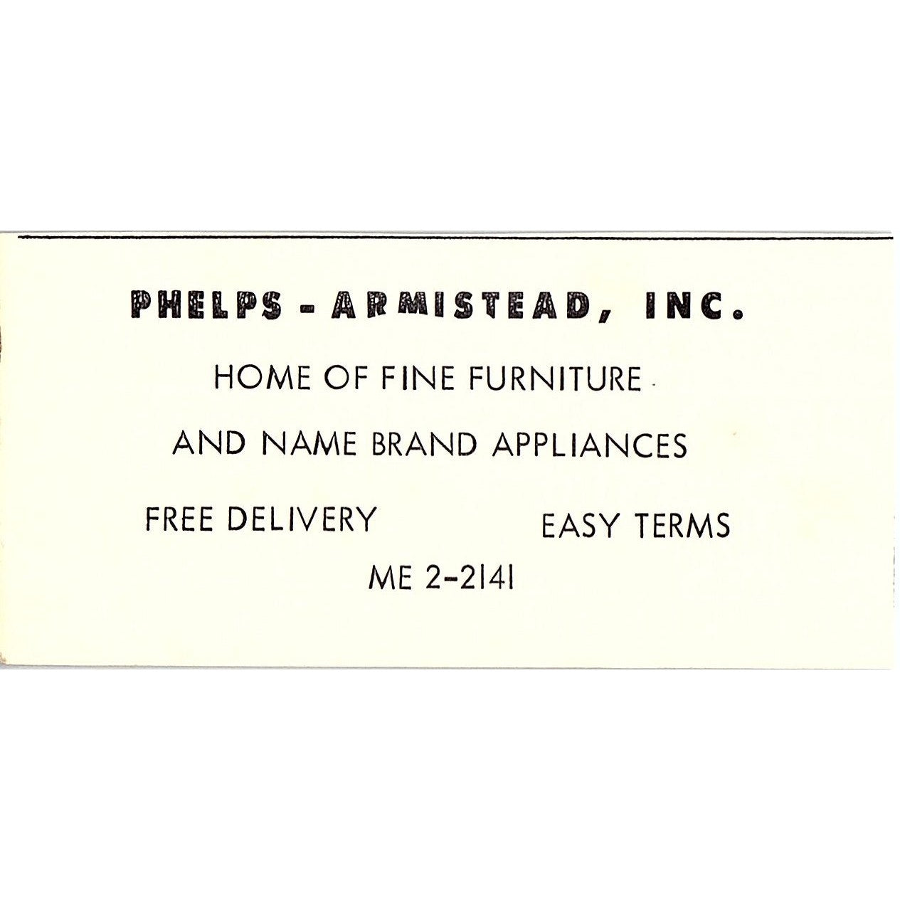 Phelps-Armistead, Inc Fine Furniture Martinsville VA 1960s Ad AG2-M4