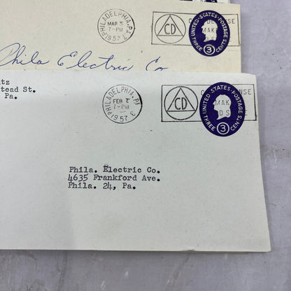 Huge Lot 50+ Philadelphia Electric Company 1957 Postal Cover Envelopes TG7-PEC1