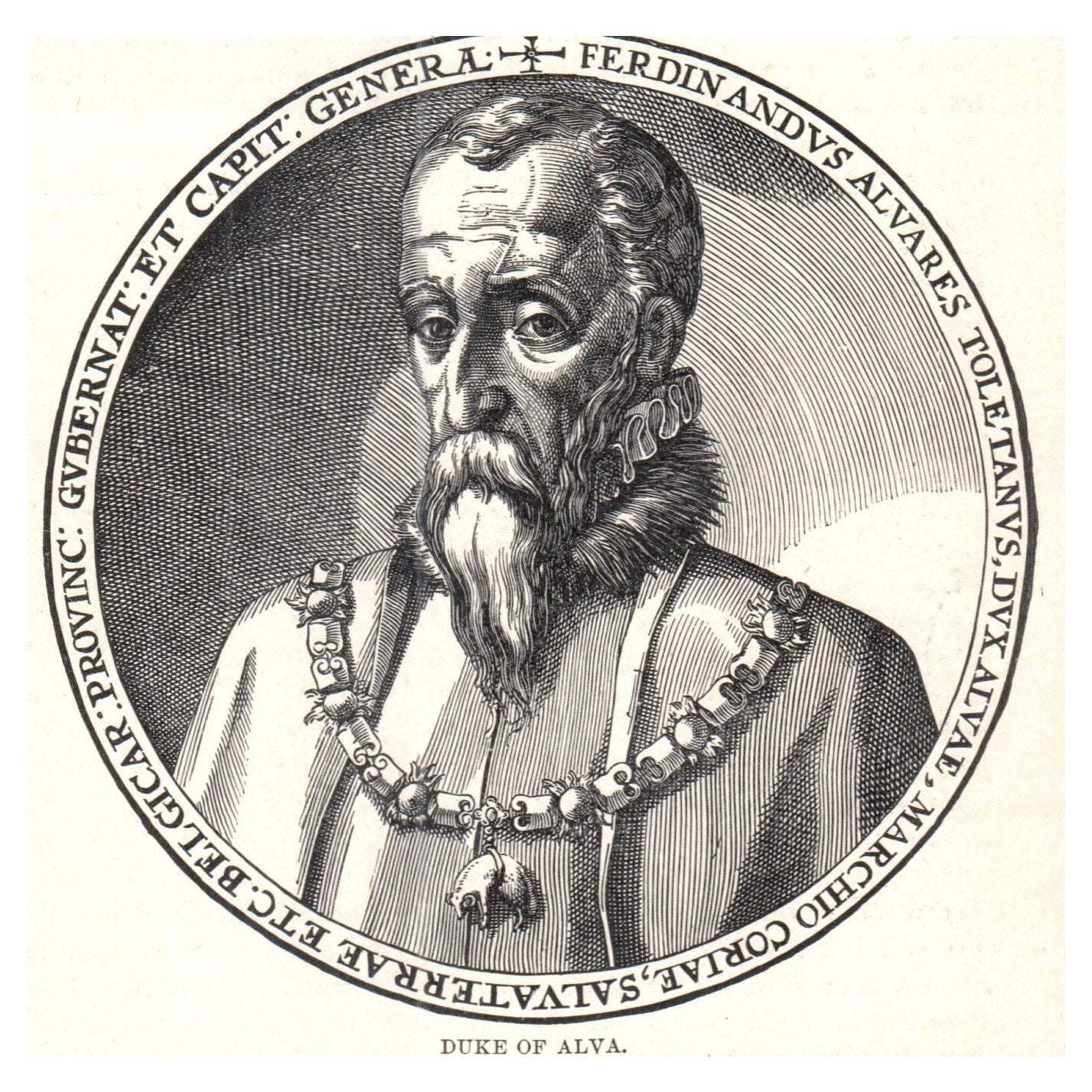 Duke of Alva 1911 Engraving Print AF5-9