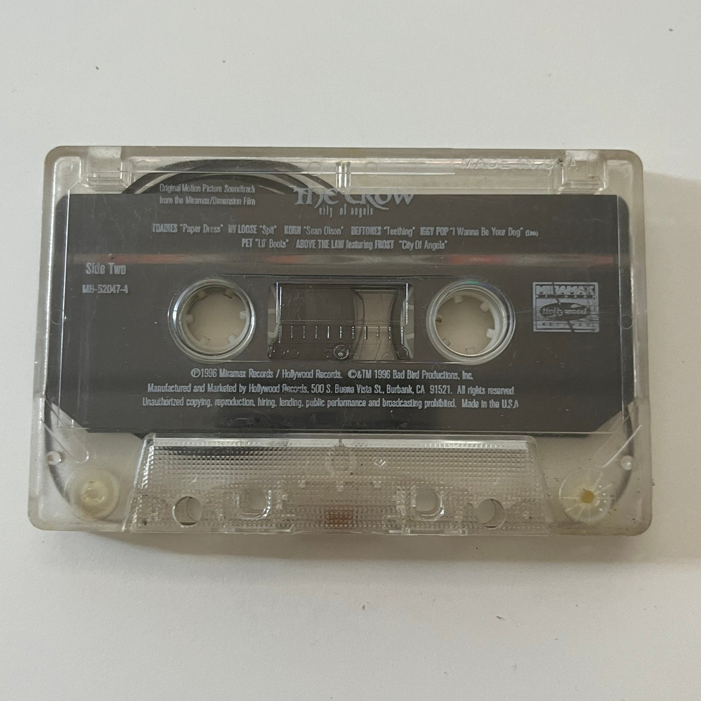 The Crow City of Angels Soundtrack Cassette Tape TB6-OT1