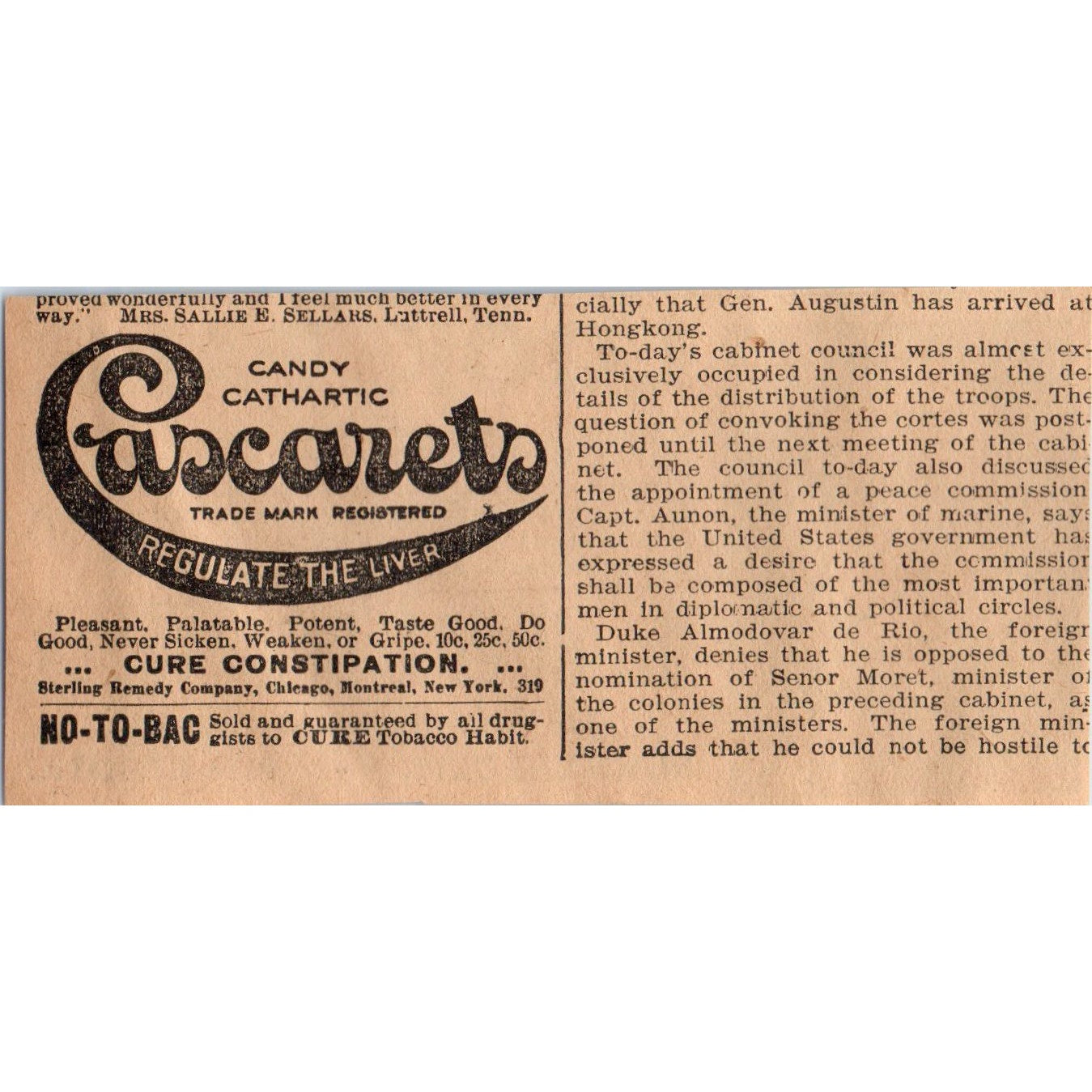 Dr. Alfred L. Cole Men's Health Washington Ave Minneapolis 1898 Ad AF2-Q1