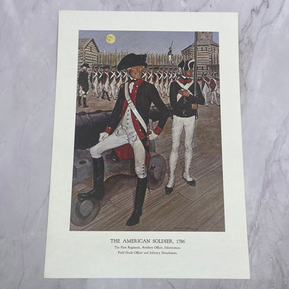 1786 First Regiment Field Grade Officer & Infantry Detachment Art Print V14-4