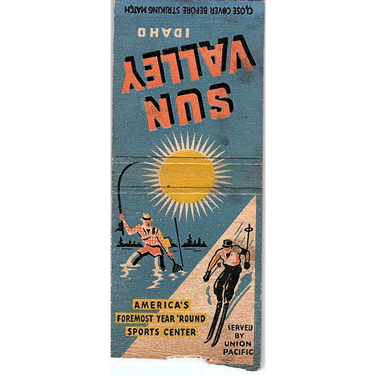 Sun Valley Idaho Year Round Sports Vintage Matchbook Cover SC7-Y2