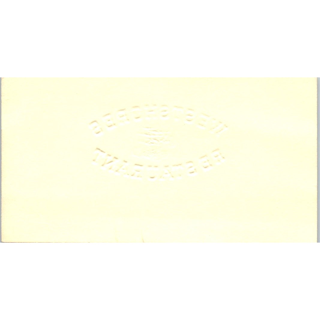 Westshores Restaurant Steve West Long Beach Vintage Business Card SD8-B7