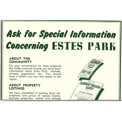 Holiday House at the Stanley Hotel 1957 Estes Park CO Ad AG4-H1