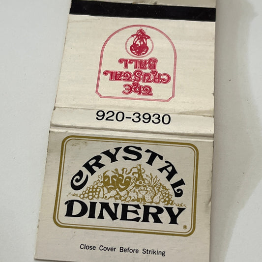 The Crystal Ball Crystal Diner Vintage Matchbook Cover TB6-MB1-8