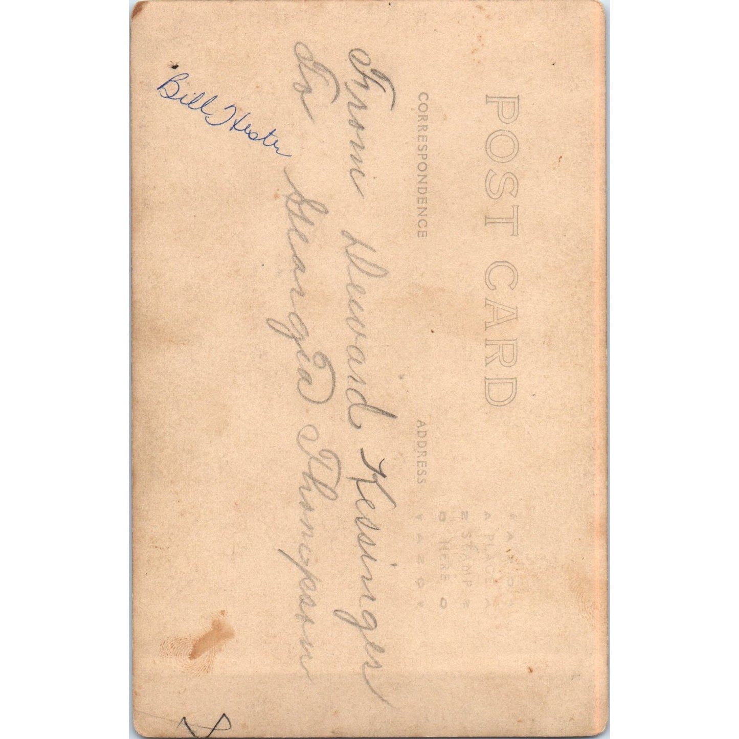 Deward Kessinger Georgia Thompson Bill Hester Antique RPPC Postcard PE7