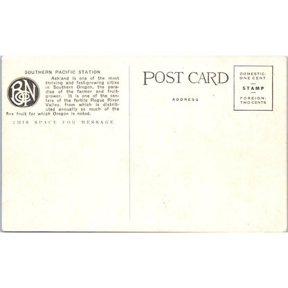 Southern Pacific Station Ashland Oregon Shasta Route Antique Postcard AF2-A4