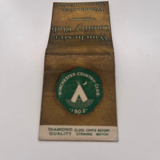 Winchester Country Club Winchester MA Vintage Matchbook Cover TB8-MB-3