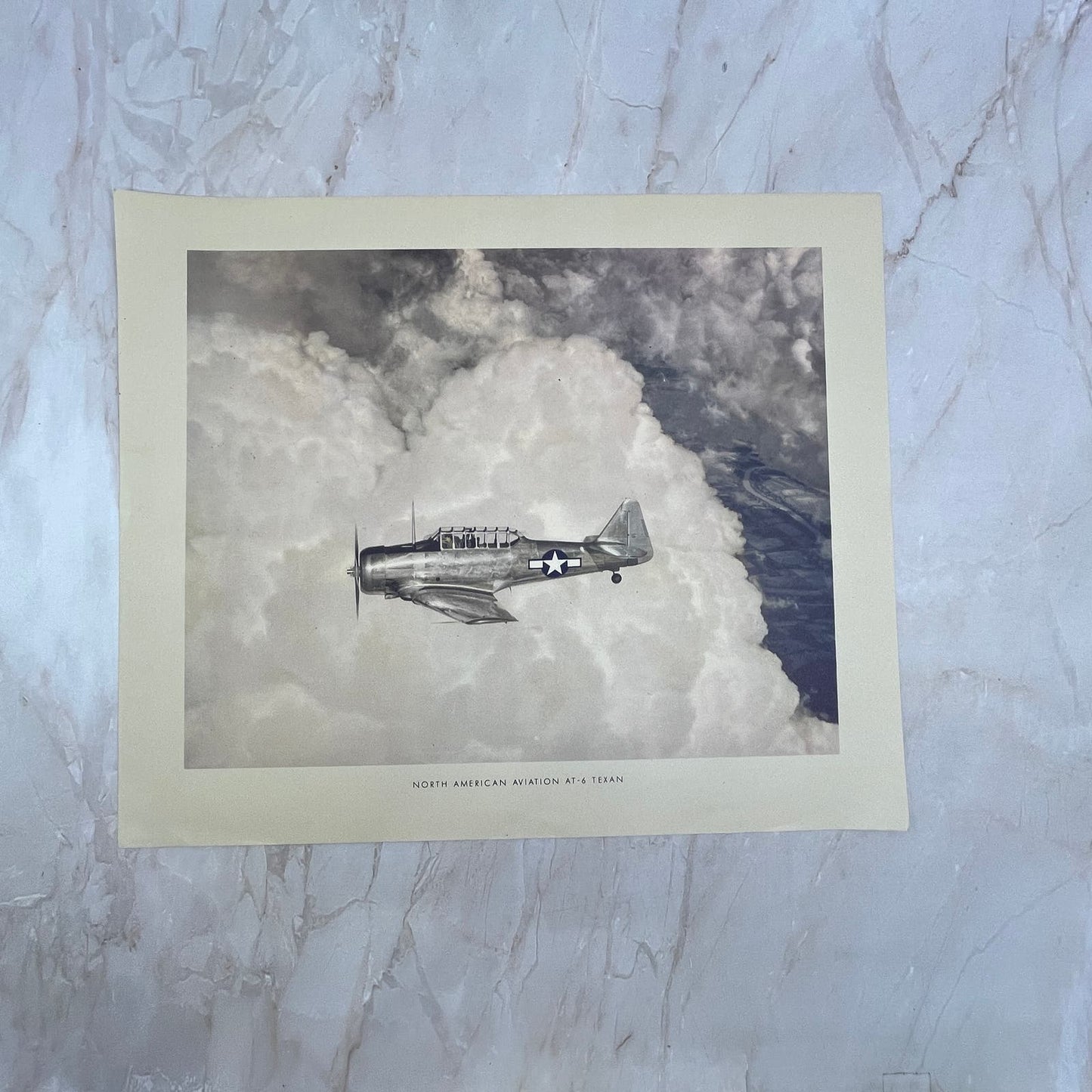North American Aviation AT-6 Texan Airplane Vintage Print 10x12 FL6-4