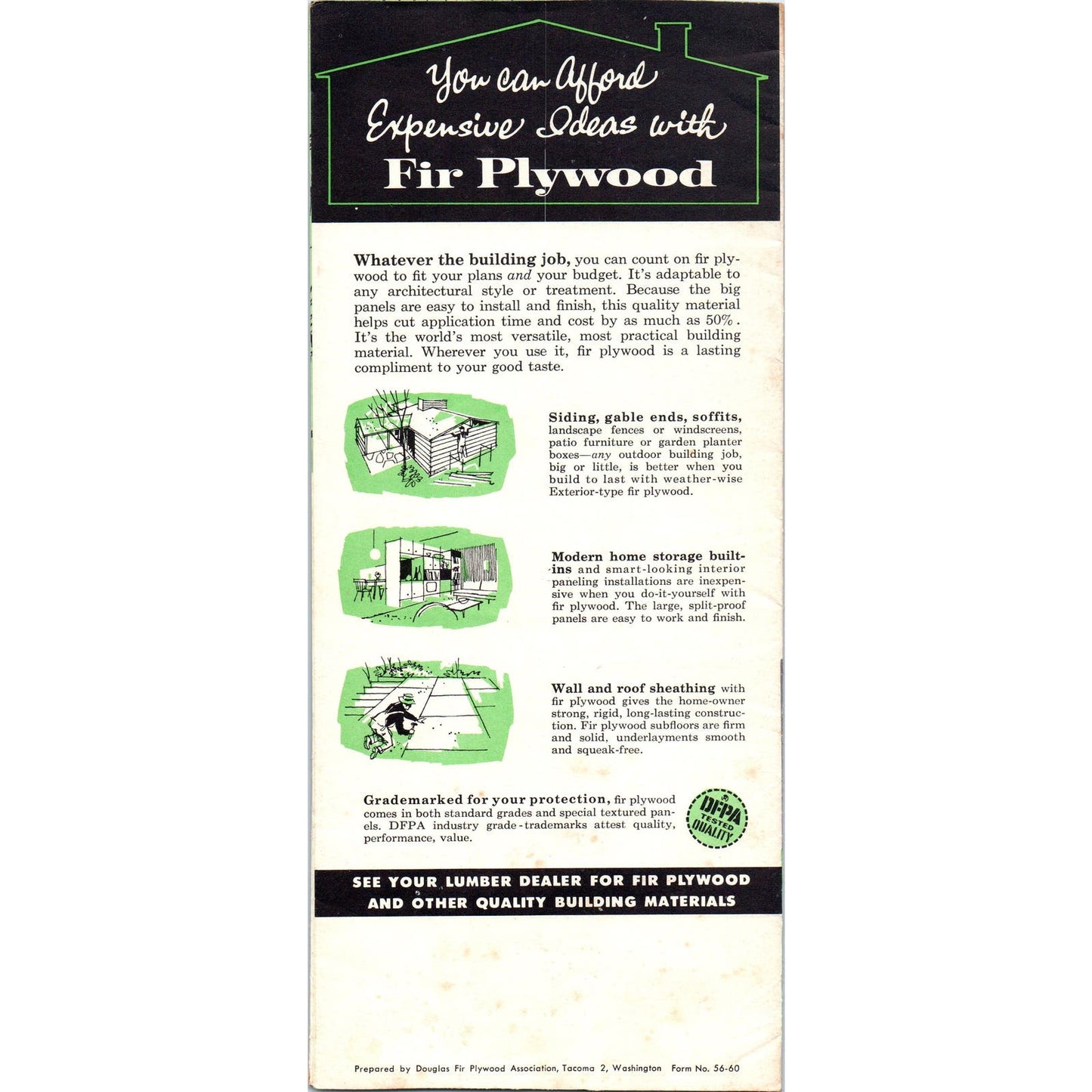 1956 Douglas Fir Plywood Do-It-Together Plans #2 Ideas For Outdoor Living D10
