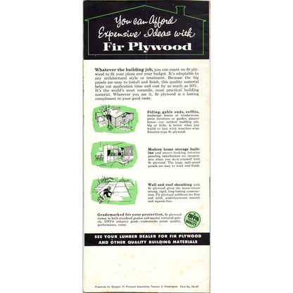 1956 Douglas Fir Plywood Do-It-Together Plans #2 Ideas For Outdoor Living D10