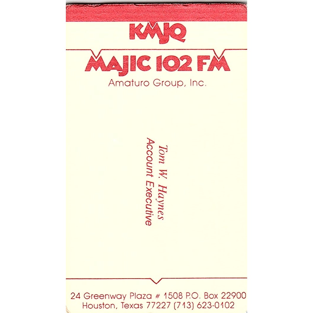 Amaturo Group, Inc. Tom W. Haynes Houston TX Vintage Business Card SSB4-B12