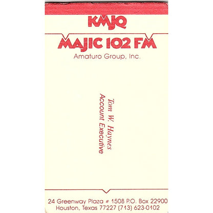 Amaturo Group, Inc. Tom W. Haynes Houston TX Vintage Business Card SSB4-B12