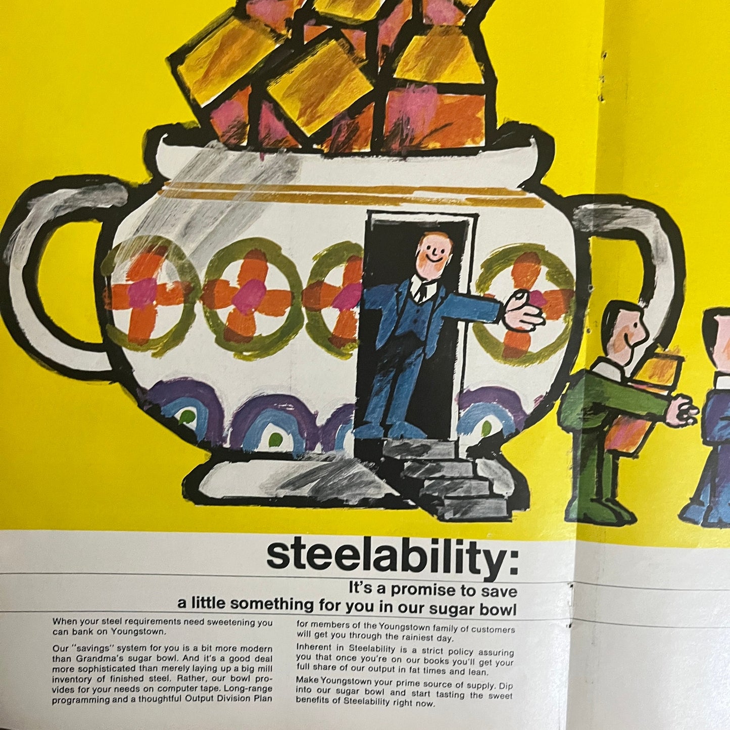 Youngstown Steel Pop Art Saul Mandel Ad Youngstown OH Fold Out 1967 Ad SI7