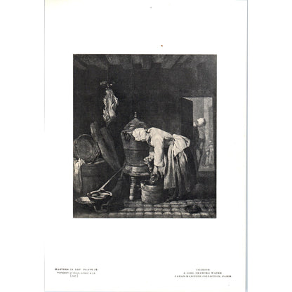 A Girl Drawing Water - Chardin c1905 Art Print D16