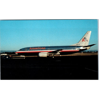 American Airlines Boeing 737-34A Vintage Postcard TG8-PC