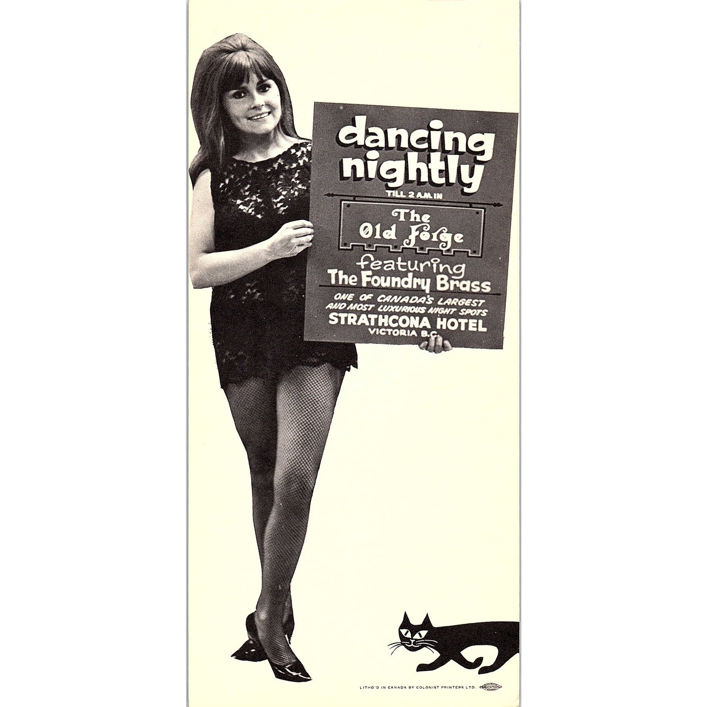 Dancing Victoria BC The Old Forge Strathcona Hotel 1960s Travel Leaflet TH2-TB4