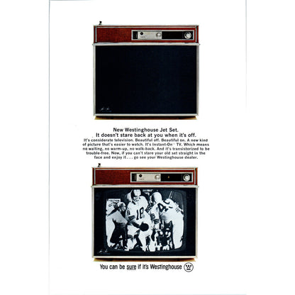 Westinghouse Jet Set Television TV Teleset - Vintage Magazine Ad D20