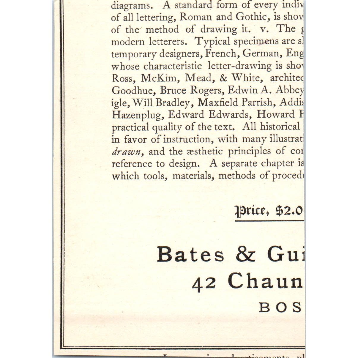 The London School of Art John M. Swan Frank Brangwyn c1905 Victorian Ad AE9-MA8