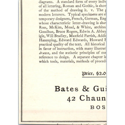 The London School of Art John M. Swan Frank Brangwyn c1905 Victorian Ad AE9-MA8