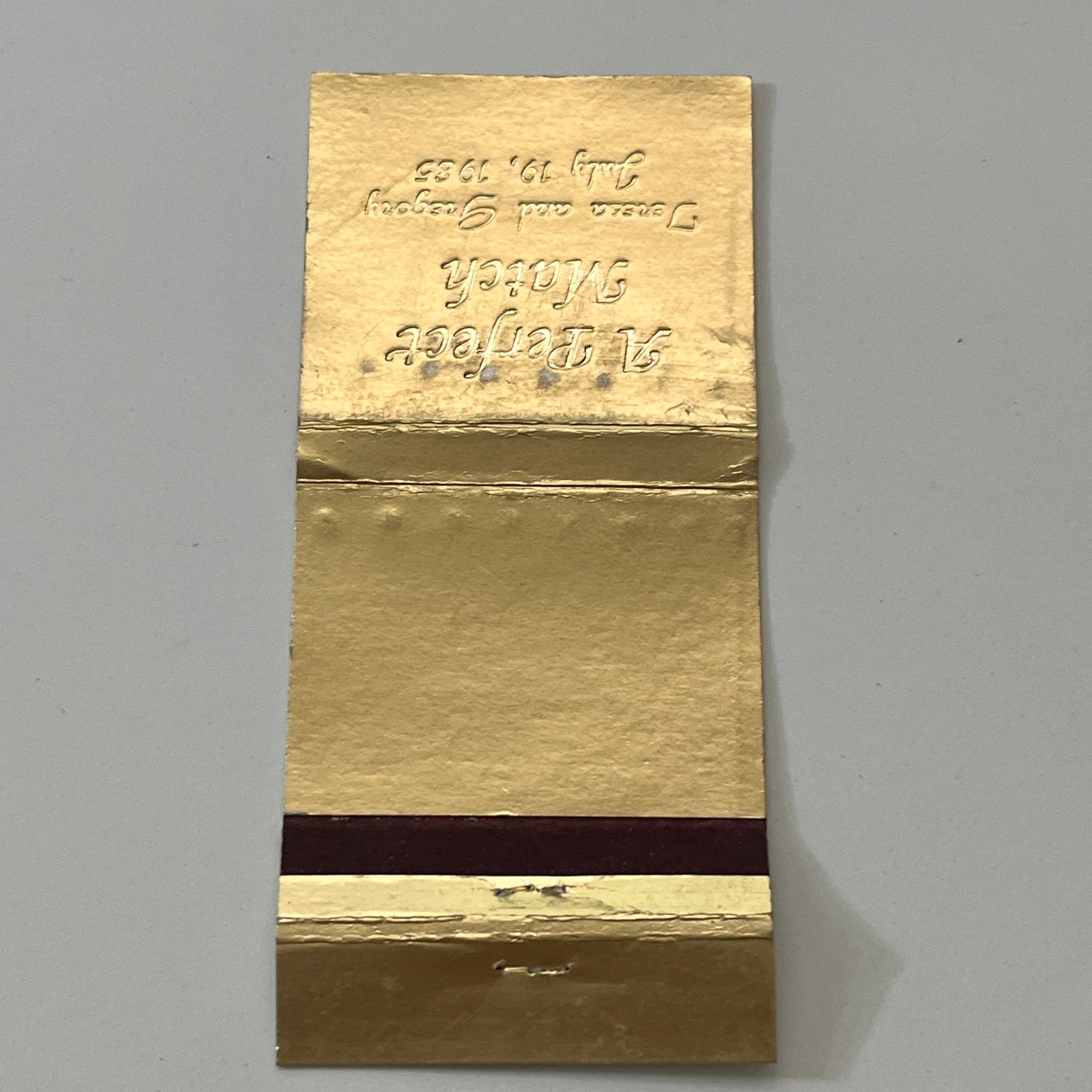Teresa and Gregory Wedding Jul 19, 1985 Monogrammed Matchbook Cover TB6-MB1-8