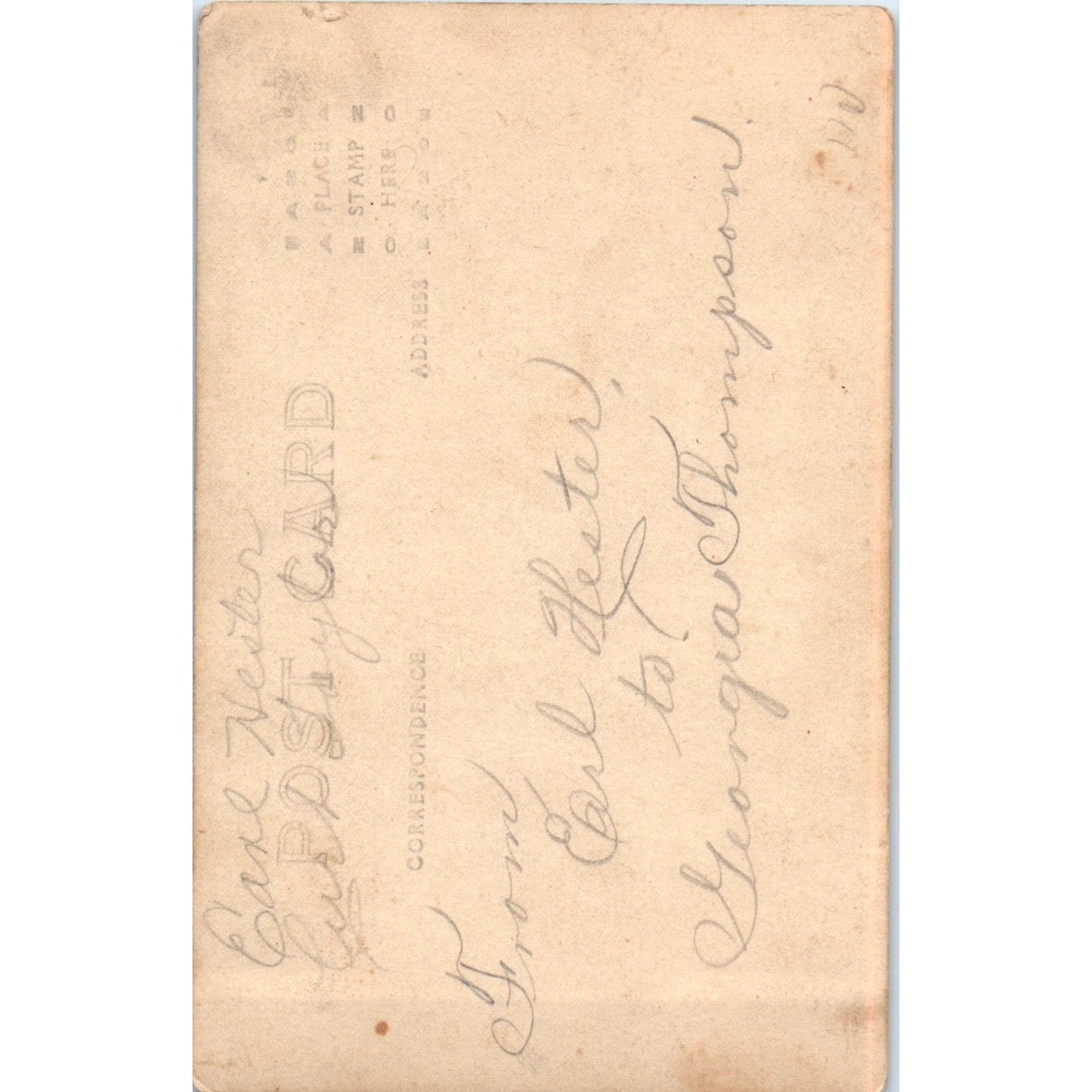 Earl Hester Curt Taylor Georgia Thompson Antique RPPC Postcard PE7