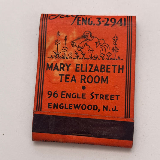Mary Elizabeth Tea Room Englewood NJ Vintage Matchbook Cover TB8-MB-5
