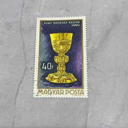 Vintage Hungary Suky Benedek Kelyhe 1440 Magyar Posta Postal Stamp TB8-OD
