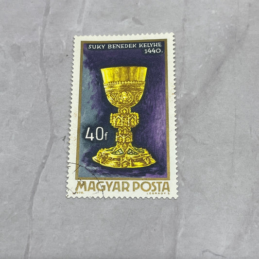 Vintage Hungary Suky Benedek Kelyhe 1440 Magyar Posta Postal Stamp TB8-OD