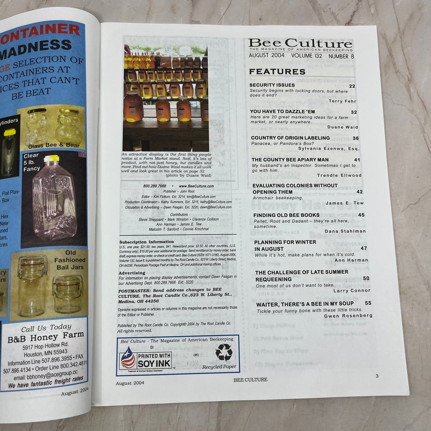 2004 August - Bee Culture Magazine - Bees Beekeeping Honey M9