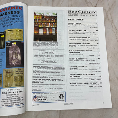 2004 August - Bee Culture Magazine - Bees Beekeeping Honey M9