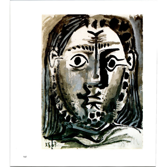Head of a Man by Pablo Picasso Book Plate Art Print J4