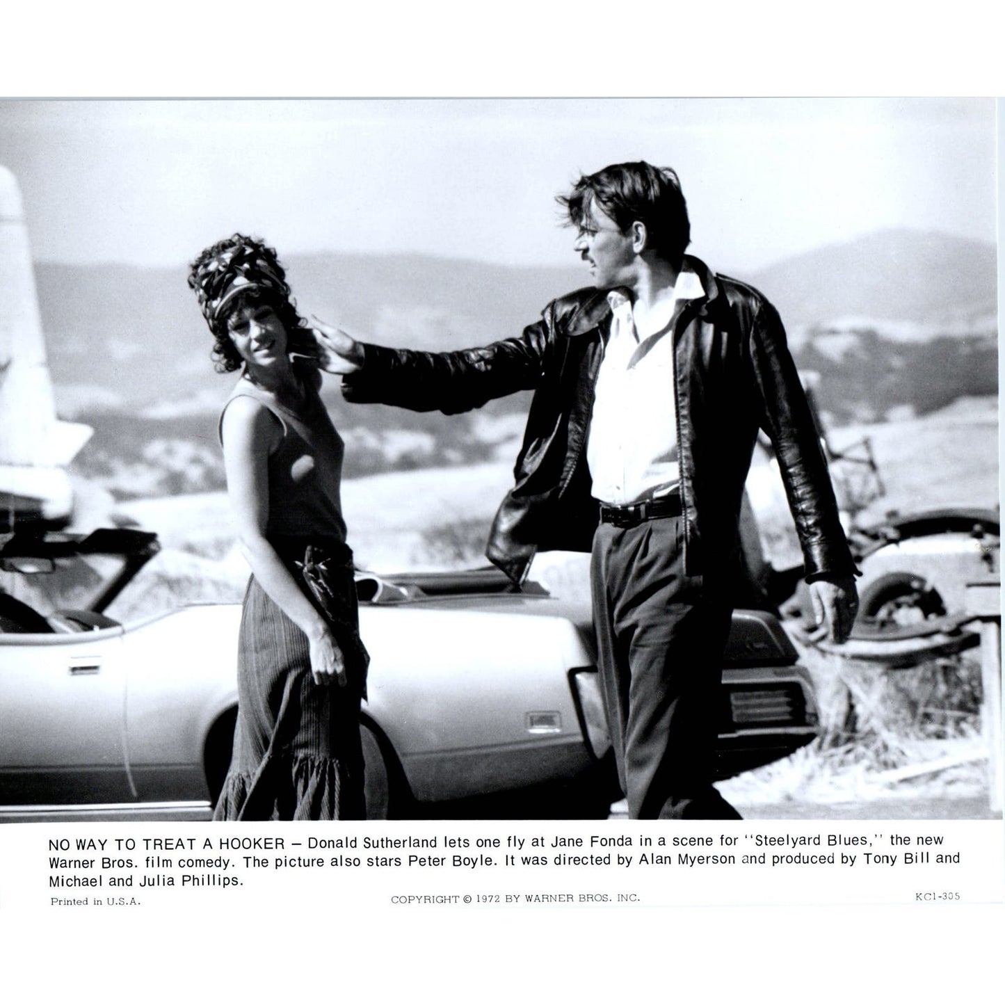 No Way To Treat Jane Fonda 1972 Movie Still Steelyard Blues 7.5x9.5 AE7