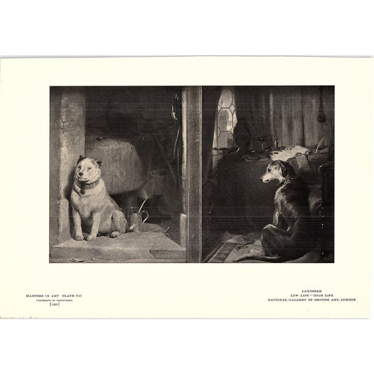 Low Life - High Life - Landseer - 1904 Litho Art Print AF5-2
