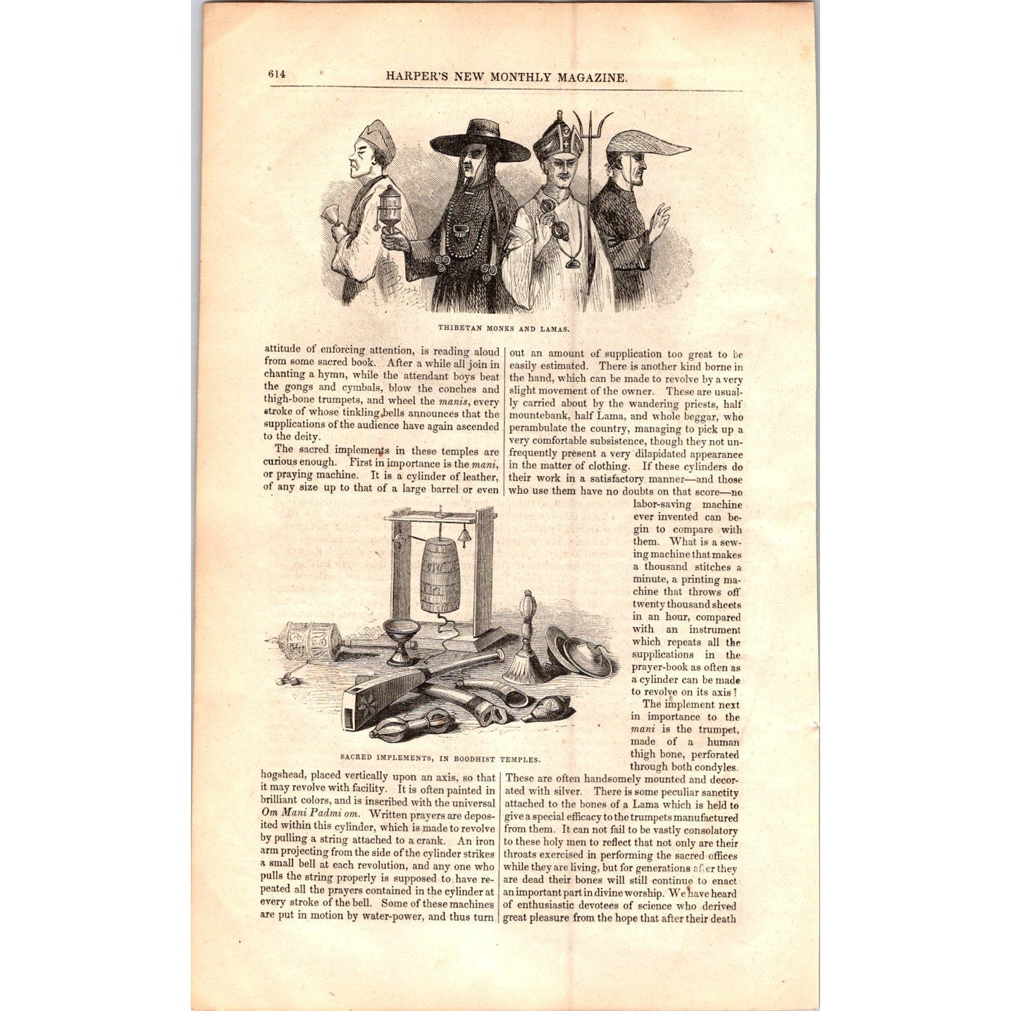 A Naturalist Among the Himalayas Dr. Hooker, James Ross 8 Pages 1854 Article I19