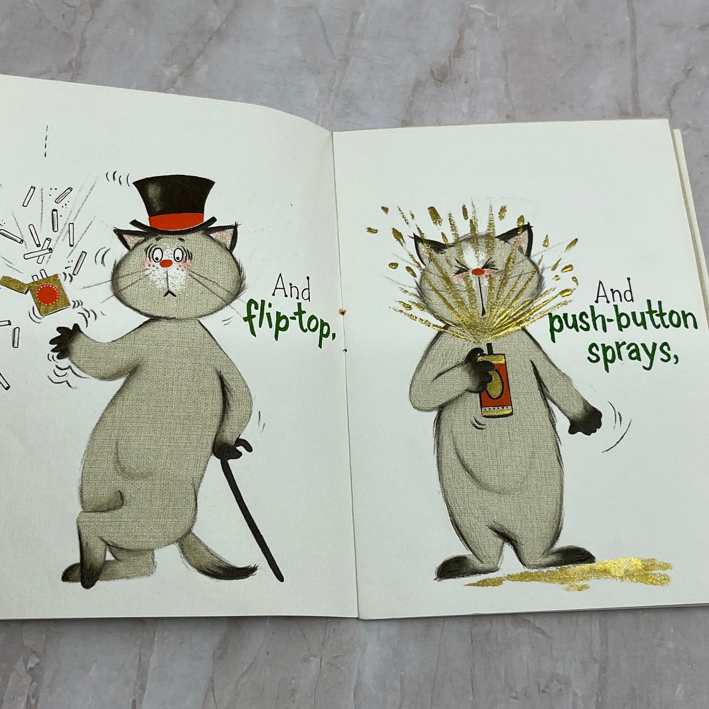 Vintage Greeting Card Mother's Day Anthropomorphic Cats Hallmark TG9-E2