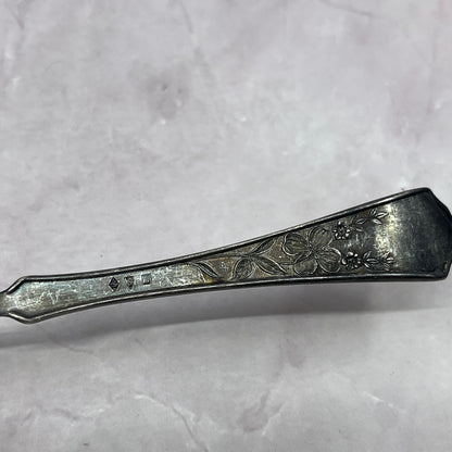 Twisted Butter Knife Floral Pattern 7" Vintage Silverplate TC5-OS-3