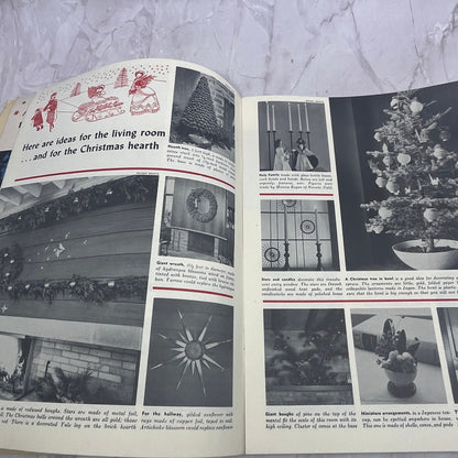 1957 Sunset Ideas For Christmas Decorating Magazine Book TA9