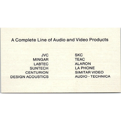 Sheldon J Weisfeld Leisure Time Electronics Houston Vintage Business Card SC9-B7