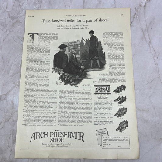 The Arch Preserver Shoe Shelby Shoe Co Portsmouth OH 1924 Magazine Ad FL6-11