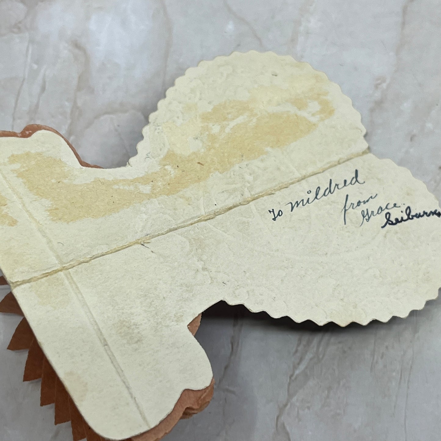 Vintage Beistle Valentine's Day Card Fold Out Honeycomb Tissue Die Cut P5-1